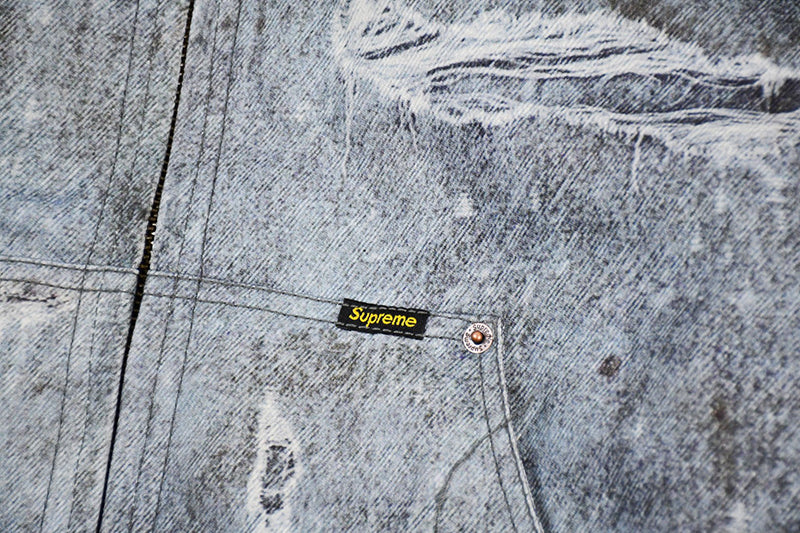 Supreme HJR Trompe L'oeil Hooded Work Jacket Blue