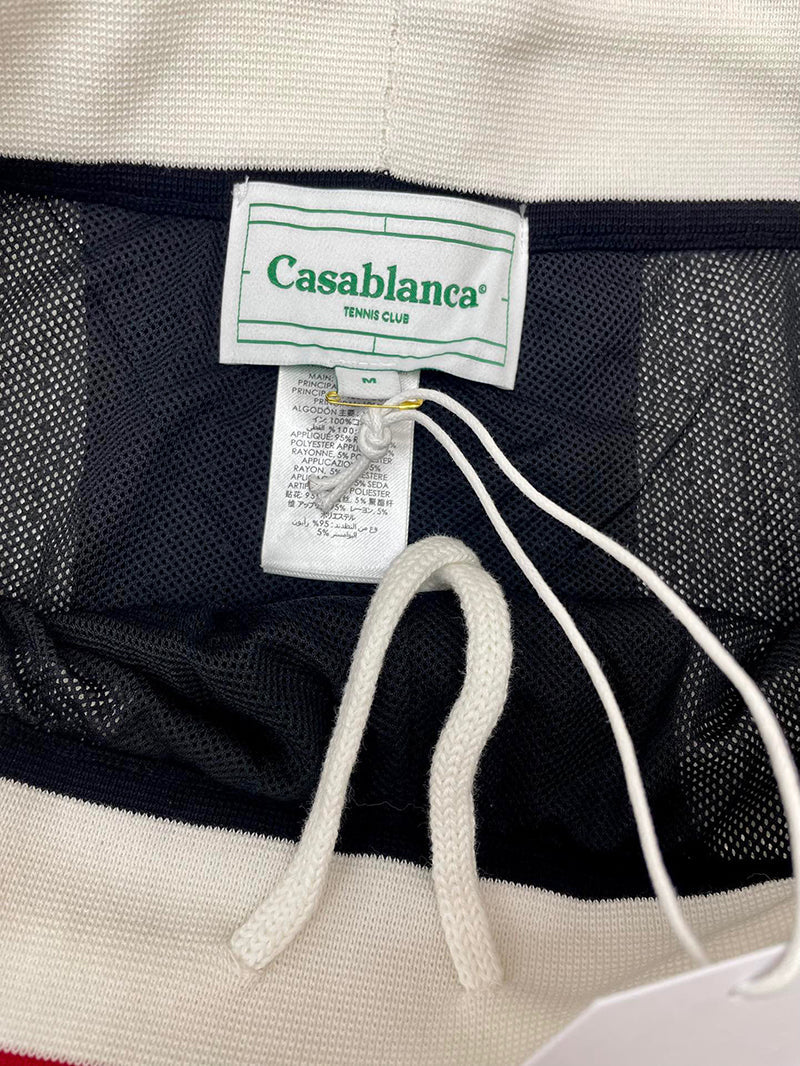 CASABLANCA Striped Mesh Set Shirt+Short Green/White