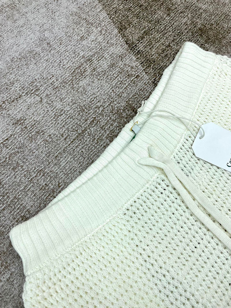 CASABLANCA Tennis Crochet Set Shirt+Short Green