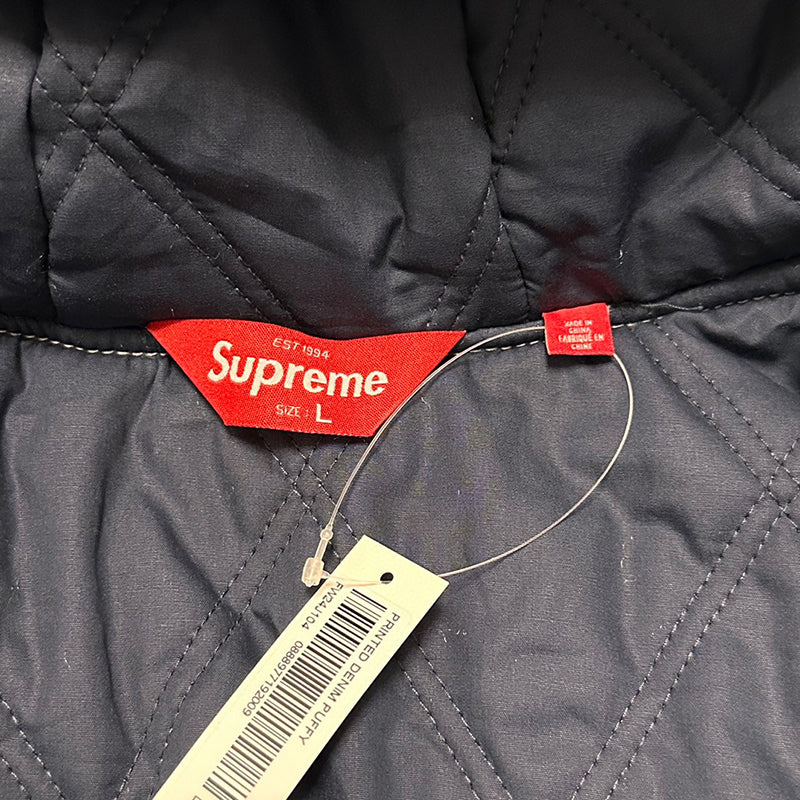 Supreme HJR Trompe L'oeil Hooded Work Jacket Blue
