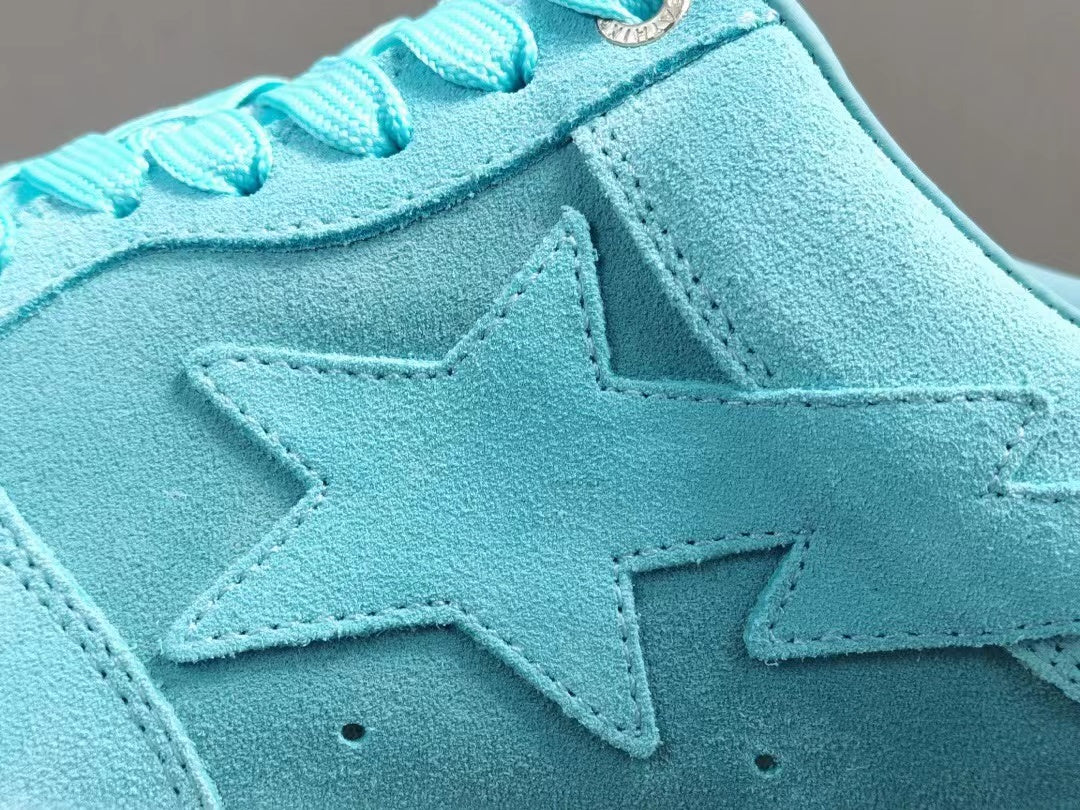 A Bathing Ape Bape Sta Low Blue suede