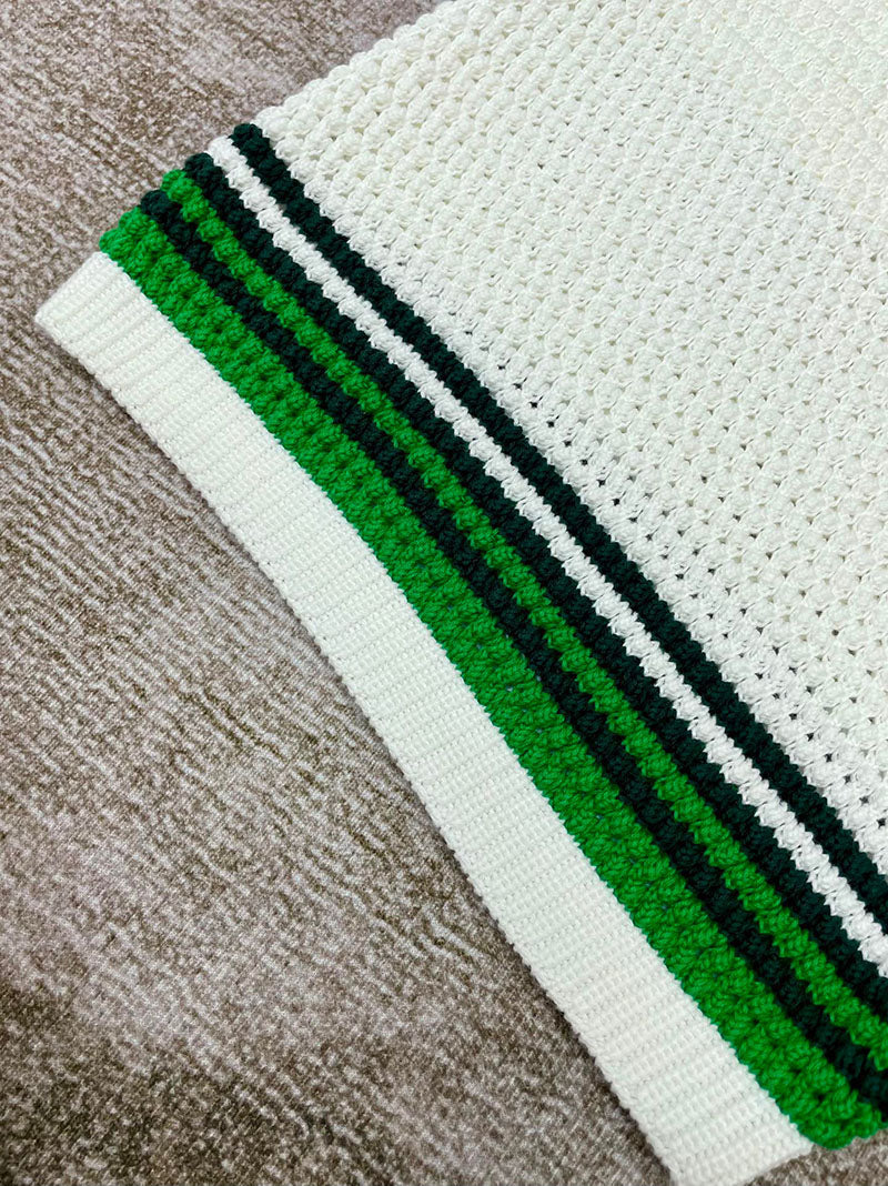 CASABLANCA Tennis Crochet Set Shirt+Short Green