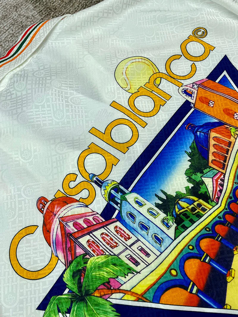 CASABLANCA Tennis Club IconSilk Set Shirt+Short
