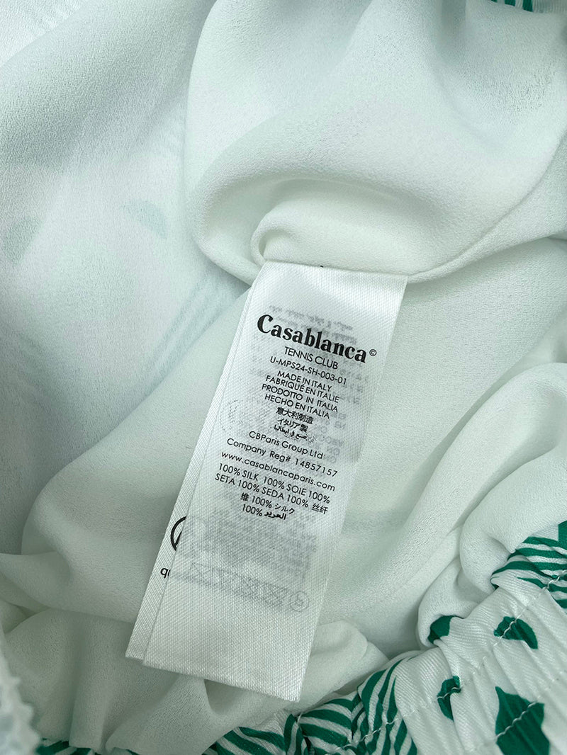 CASABLANCA Heart Monogram Sport Silk Set Shirt+Short