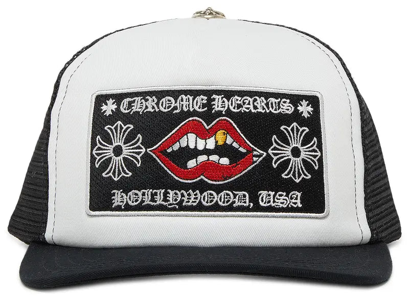 Chrome Hearts Chomper Hollywood Trucker Hat 'Black/White'