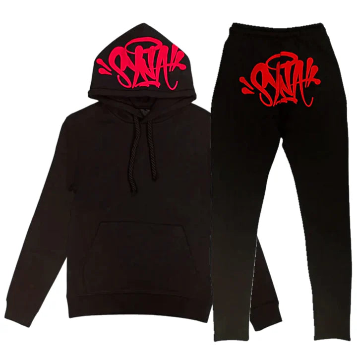 Syna World Logo Tracksuit - Black / Red
