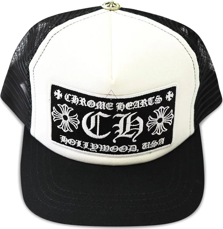 Chrome Hearts Ch Hollywood Trucker Hat 'Black/White'