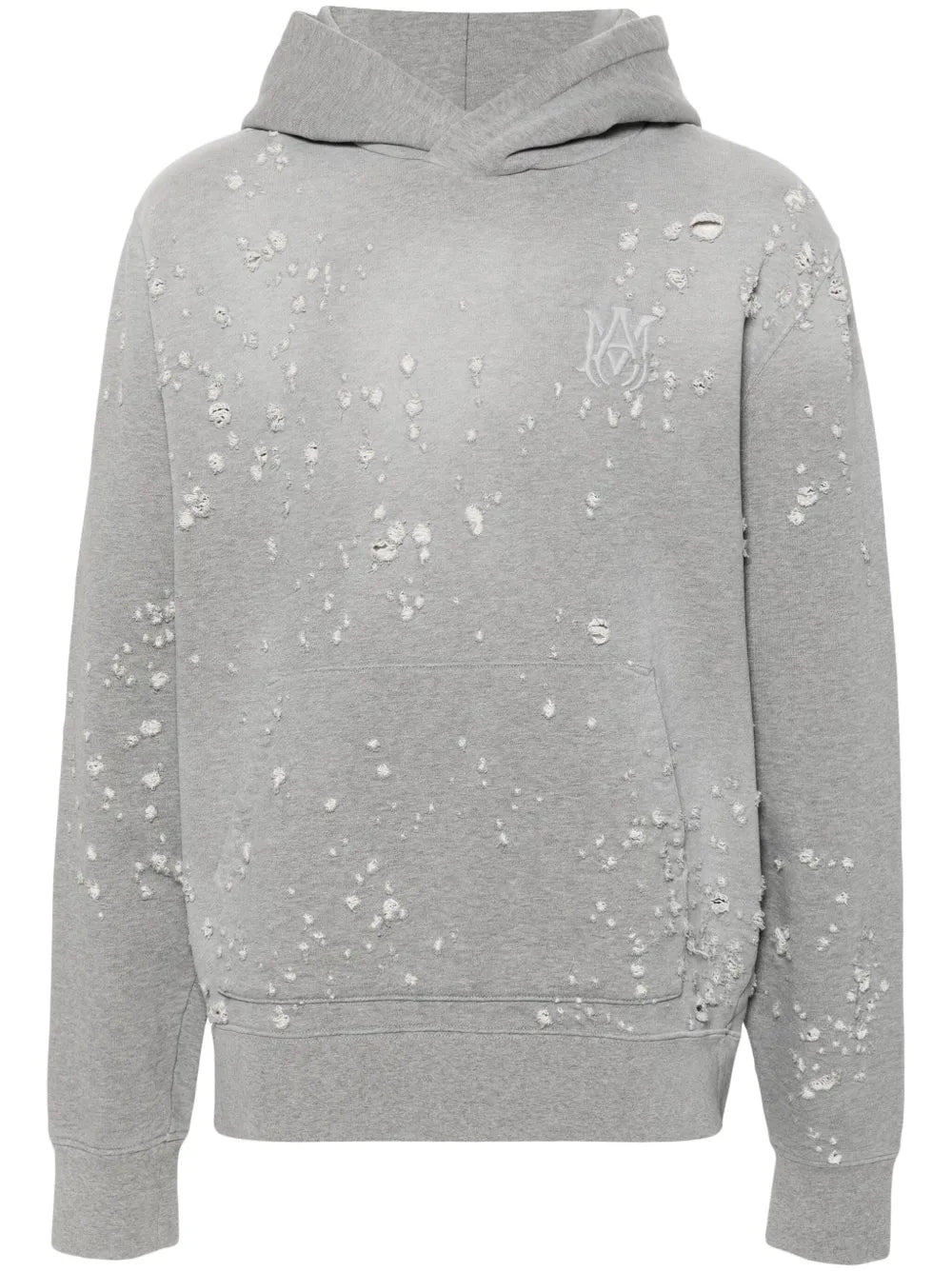 AMIRI MA Shotgun Embroidered Hoodie Grey