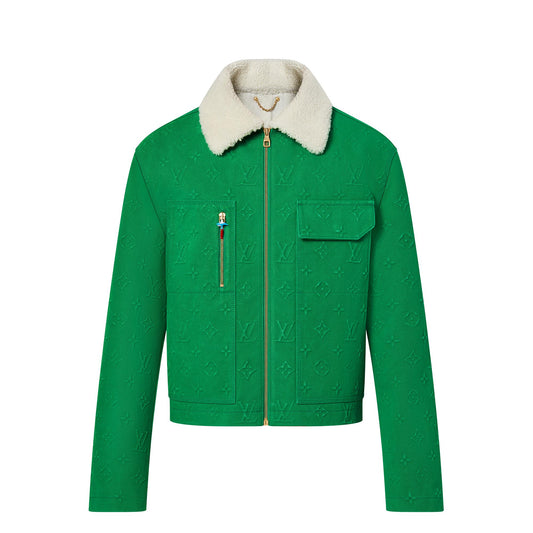 Louis Vuitton LV Monogram Workwear Denim Jacket Green