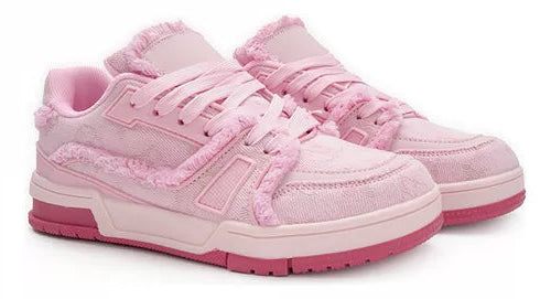 Louis Vuitton Trainer Distressed Pink