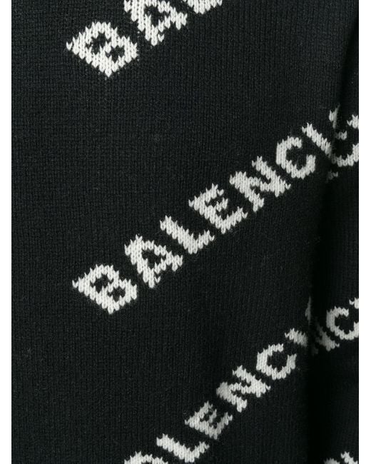 Balenciaga Logo Knit Hoodie Crewneck