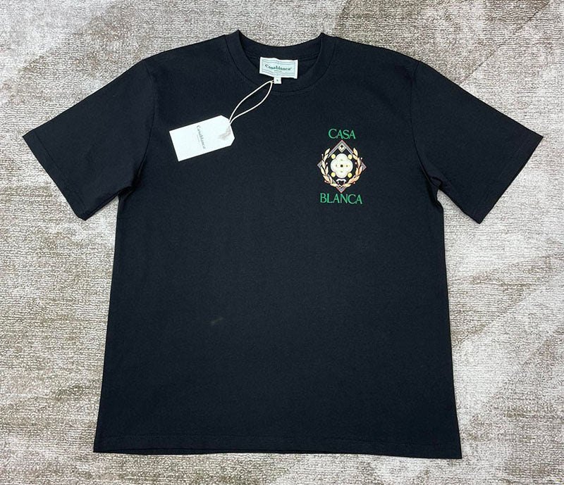 CASABLANCA Championship Diamond T-shirt Black