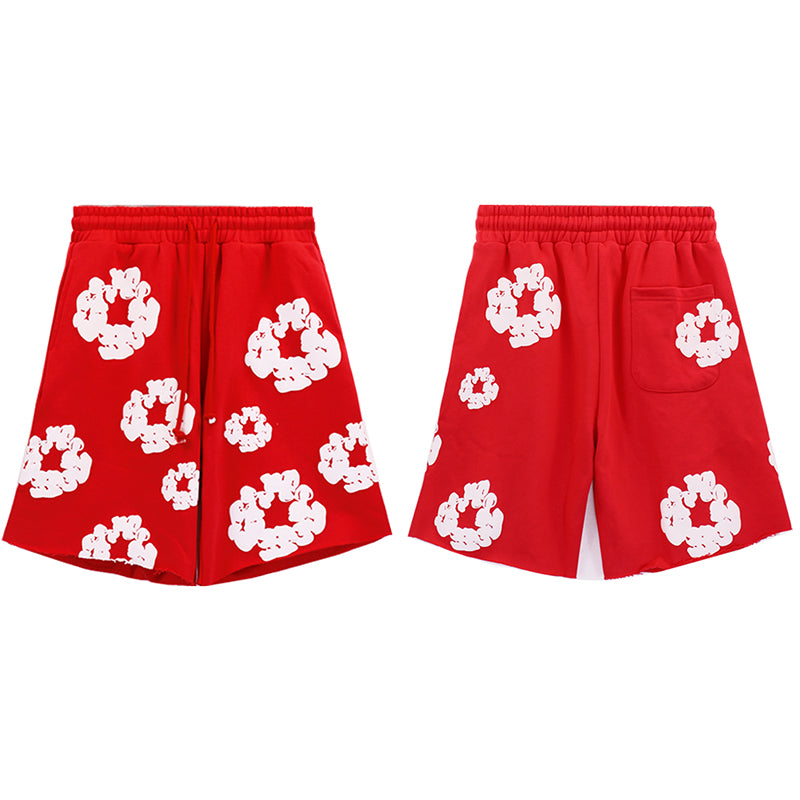 Denim Tears The Cotton Wreath Shorts Red