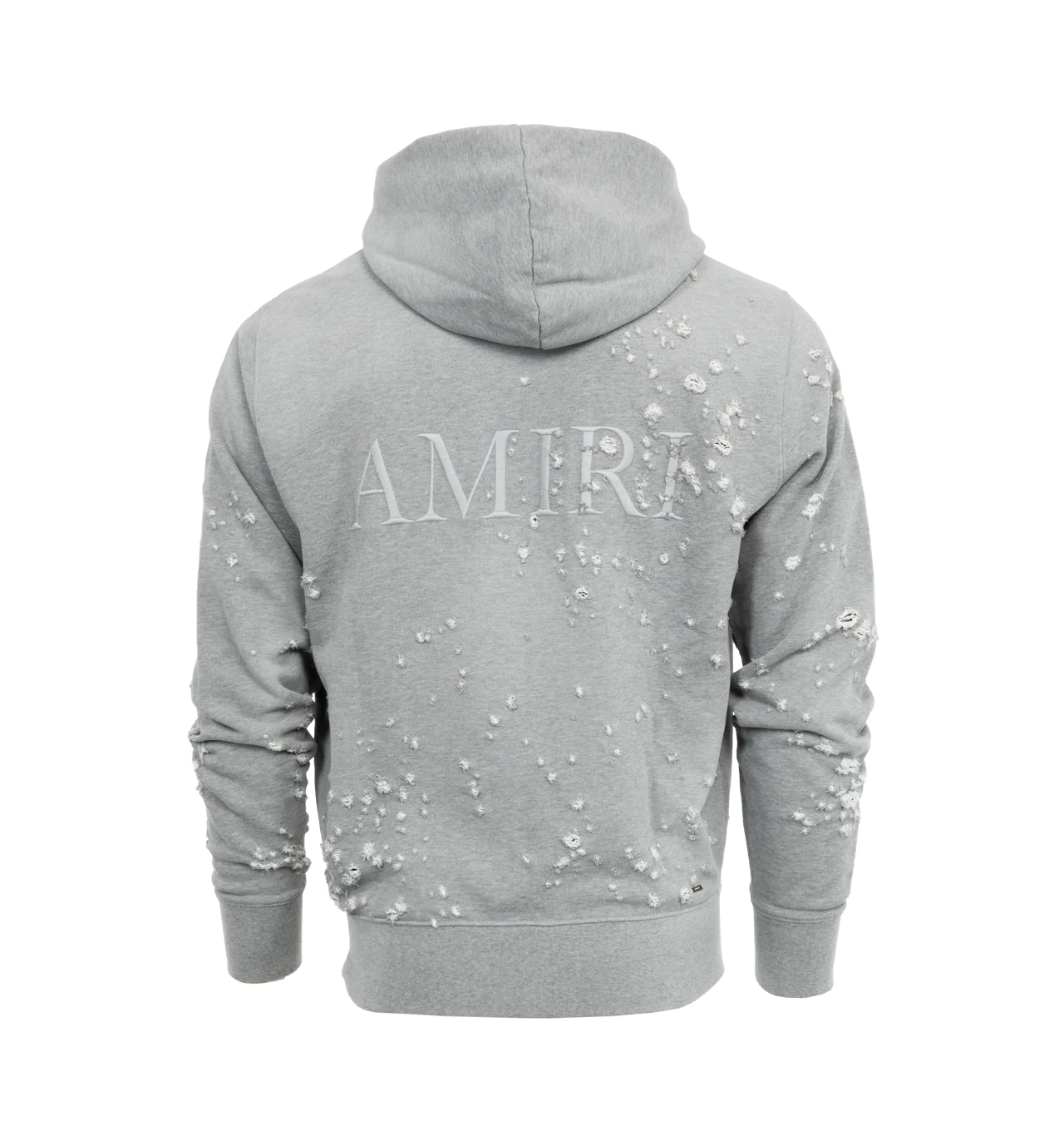 AMIRI MA Shotgun Embroidered Hoodie Grey