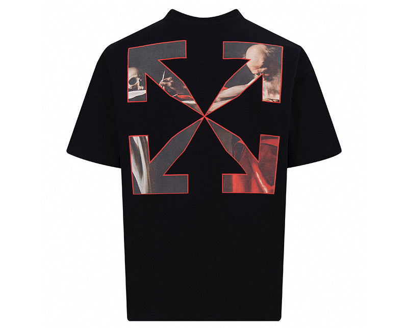 OFF-WHITE Oversized Caravaggio Saint Jerome Writing T-shirt Black