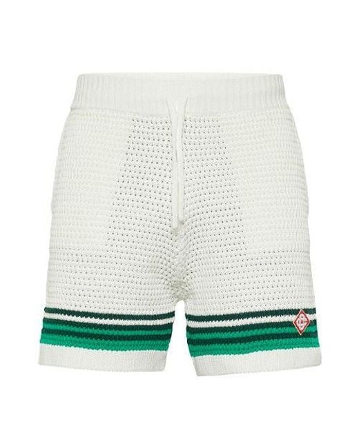 CASABLANCA Tennis Crochet Set Shirt+Short Green