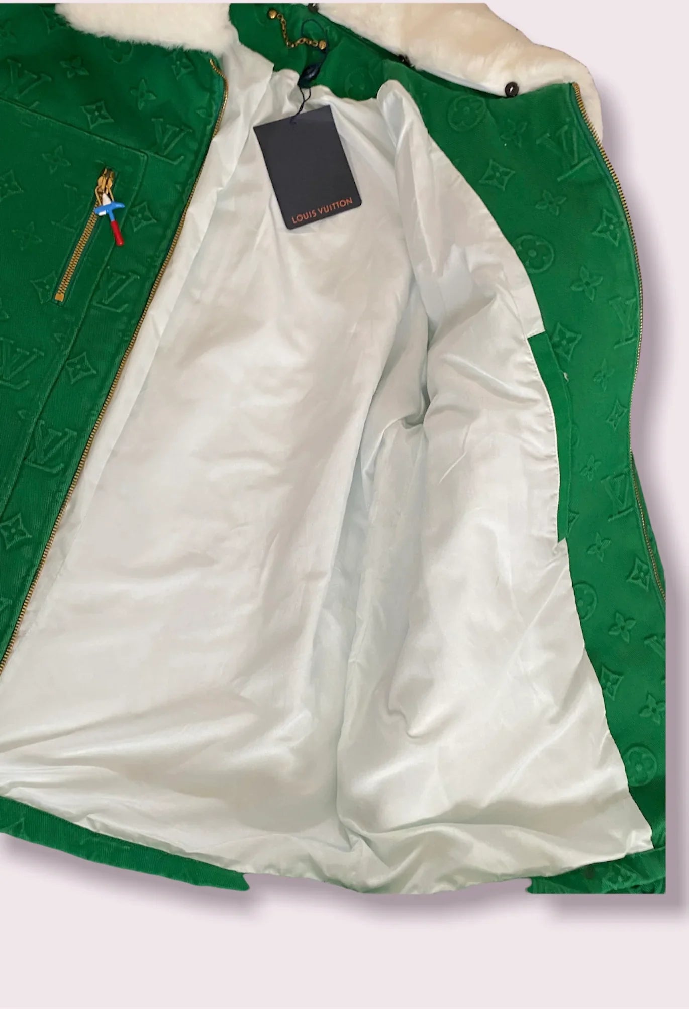 Louis Vuitton LV Monogram Workwear Denim Jacket Green