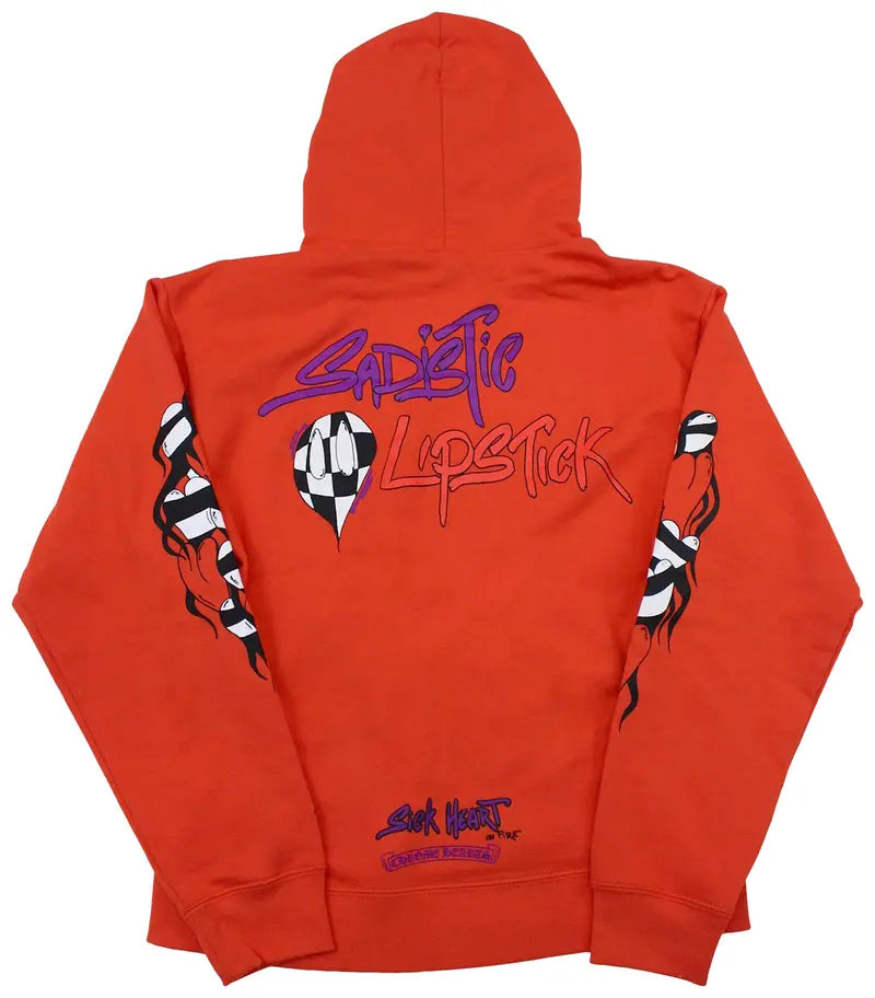 Chrome Hearts Matty Boy Sadistic Lipstick Hoodie 'Red/Orange'