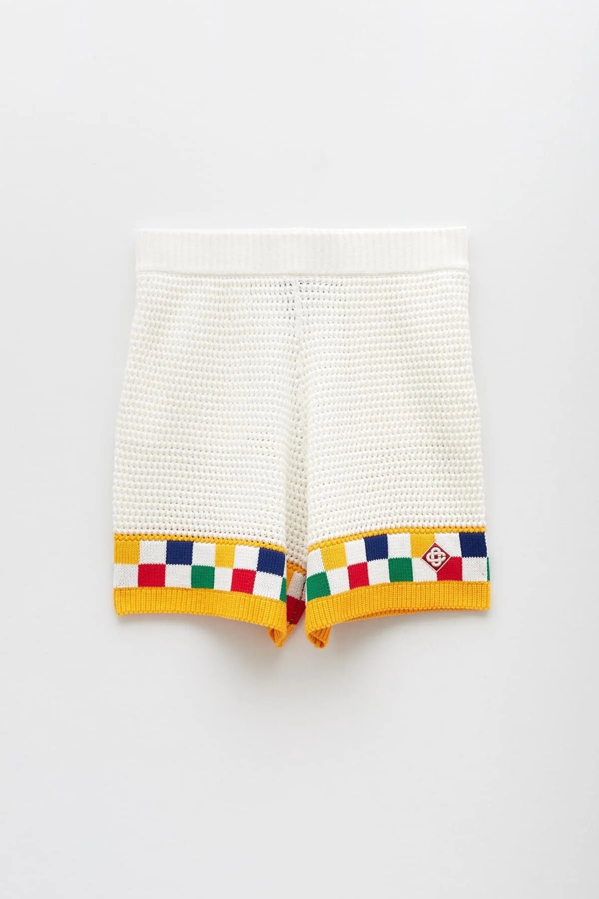 CASABLANCA Faux Crochet Set Shirt+Short White/Yellow