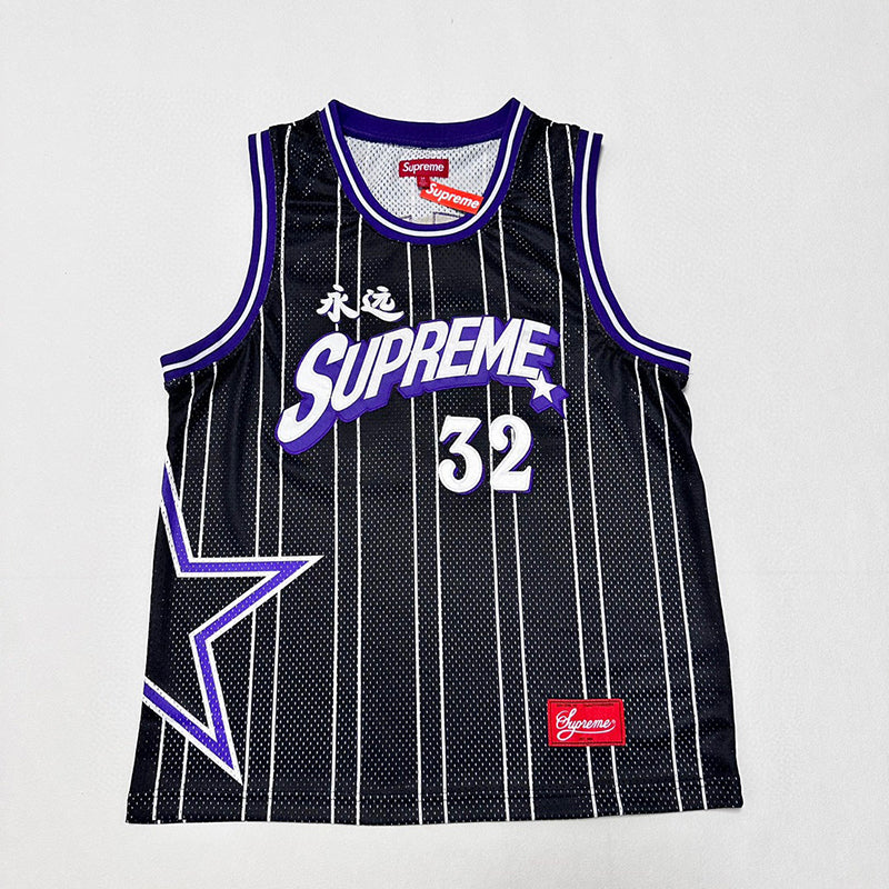 Supreme Star Basketball Jersey Black/Purple
