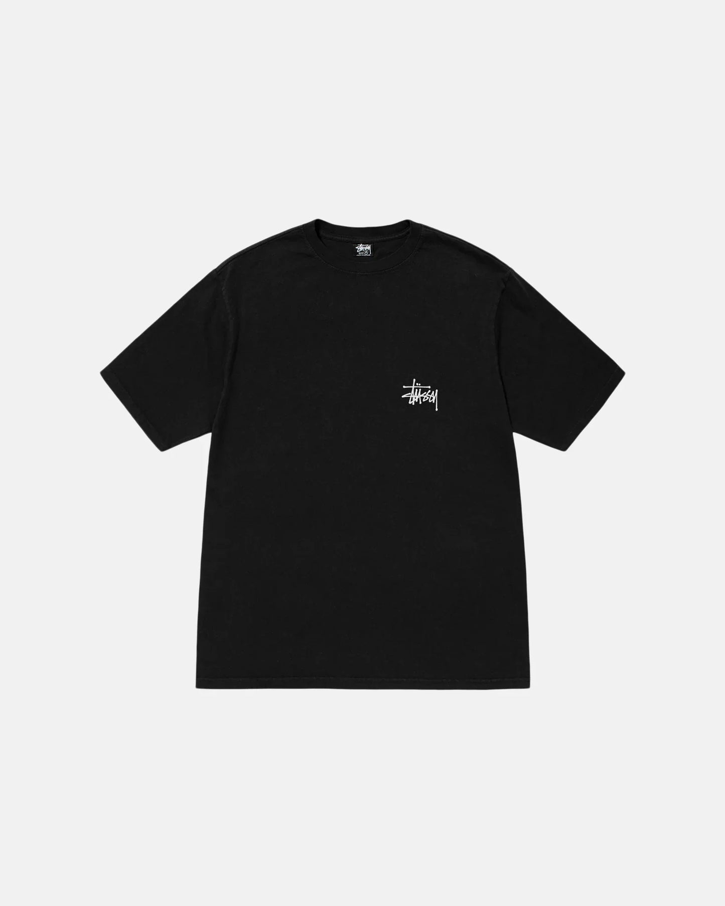 Stüssy Basic Tee Pigment Dyed in black