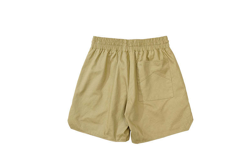RHUDE Embroidered Twill Logo Short Beige