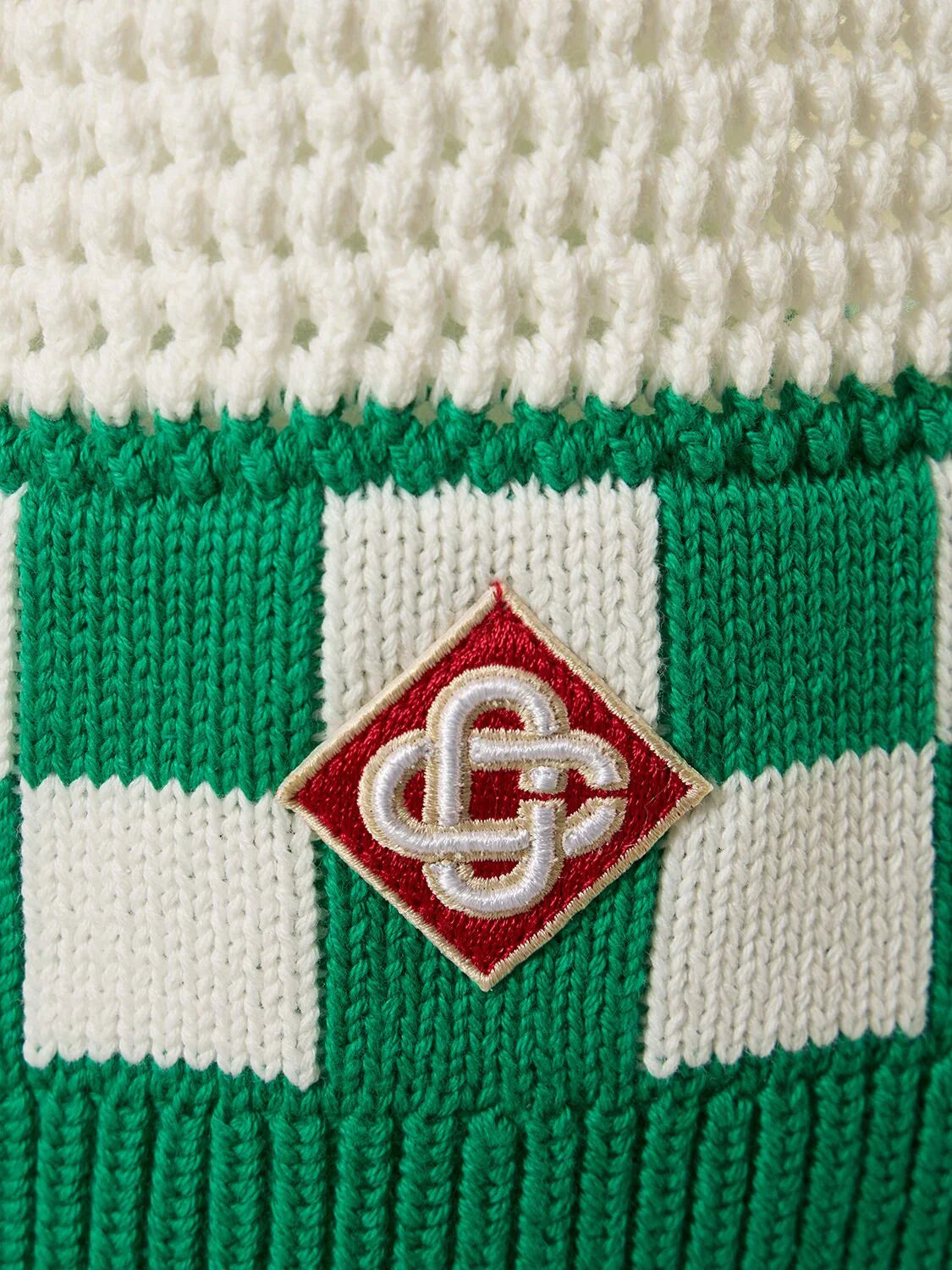 CASABLANCA Crochet-knit T Shirt & Shorts White Green