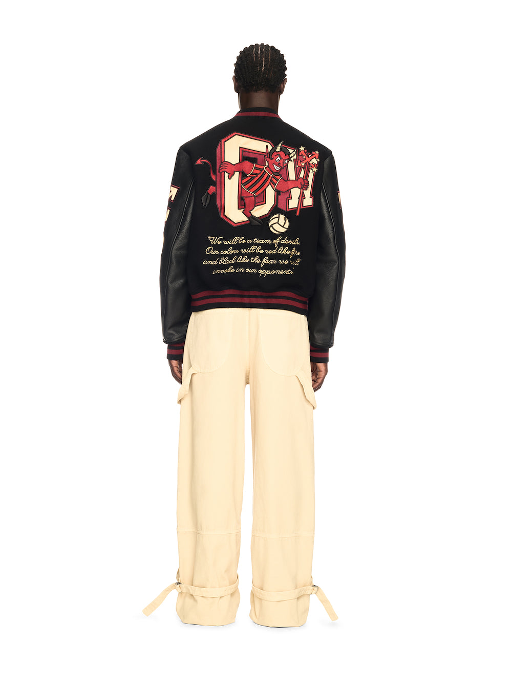Off-White C/O Ac Milan Varsity in black