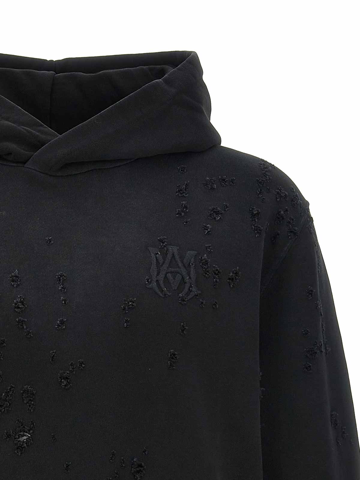 AMIRI MA Shotgun Embroidered Hoodie Black