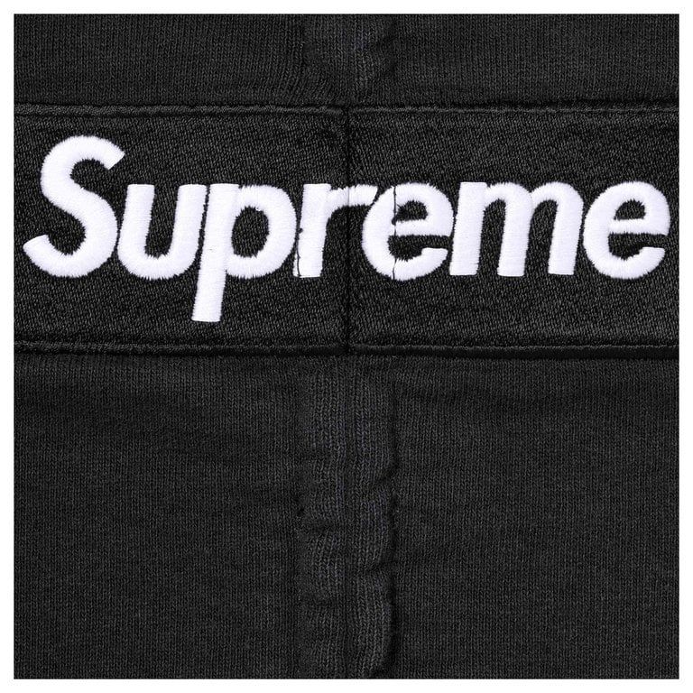 Supreme x MM6 Maison Margiela Box Logo Zip Up Hooded Sweatshirt 'Black'