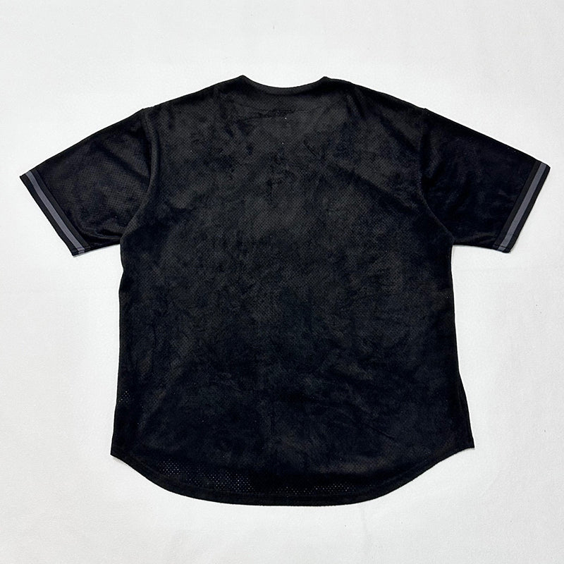 Supreme Ultrasuede Mesh Baseball Jersey Black