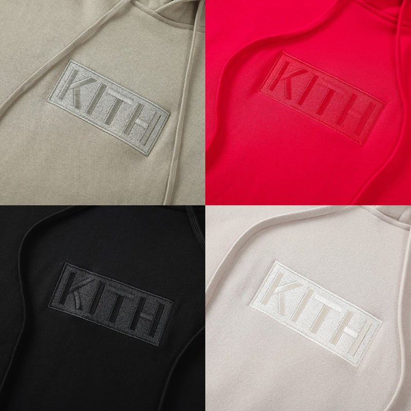 Kith Stitch Classic Logo Nelson Hoodie Bone