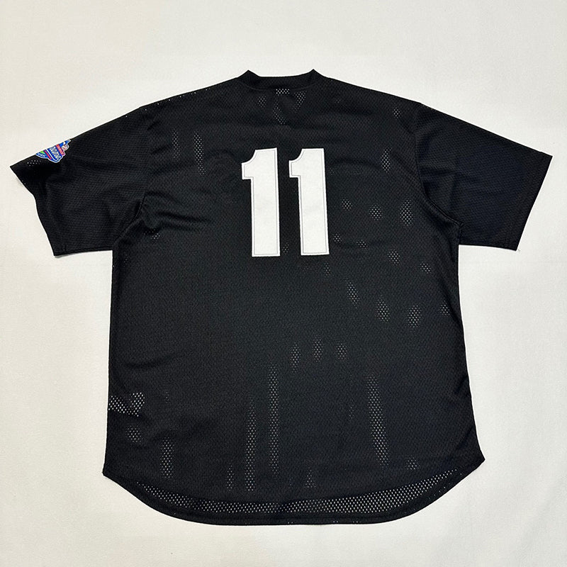 Supreme S Logo Baseball Henley Black