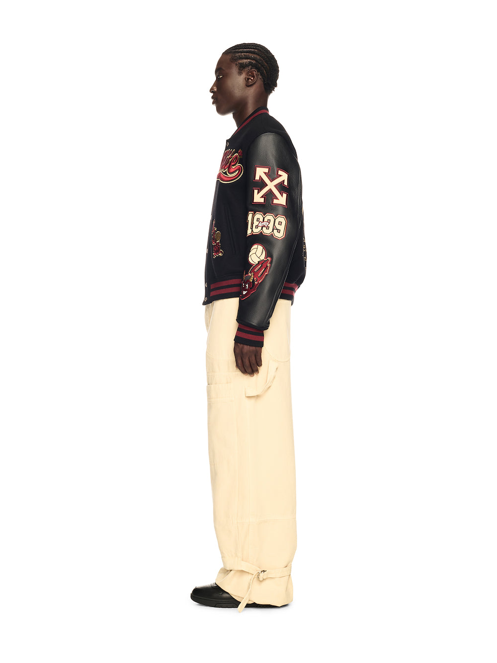 Off-White C/O Ac Milan Varsity in black