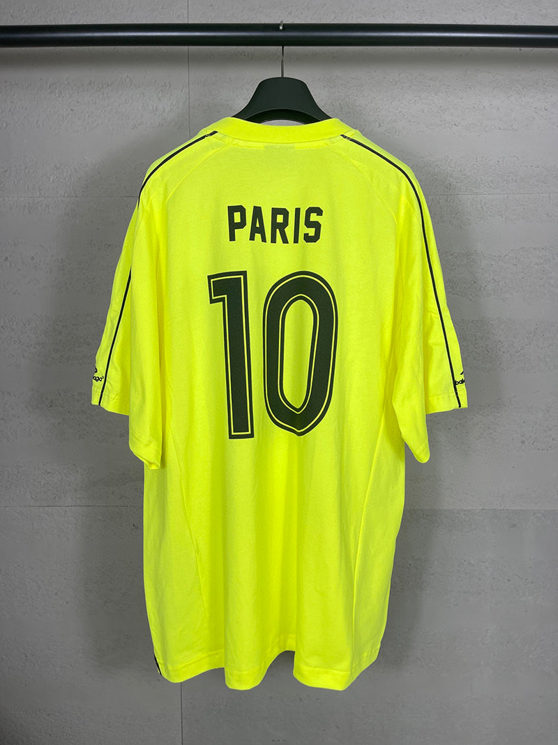 Balenciaga Men's oversized yellow Paris soccer t-shirt