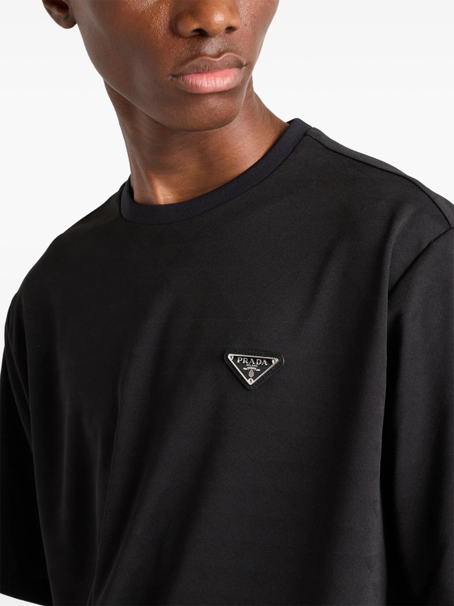 Prada technical-jersey T-shirt Black