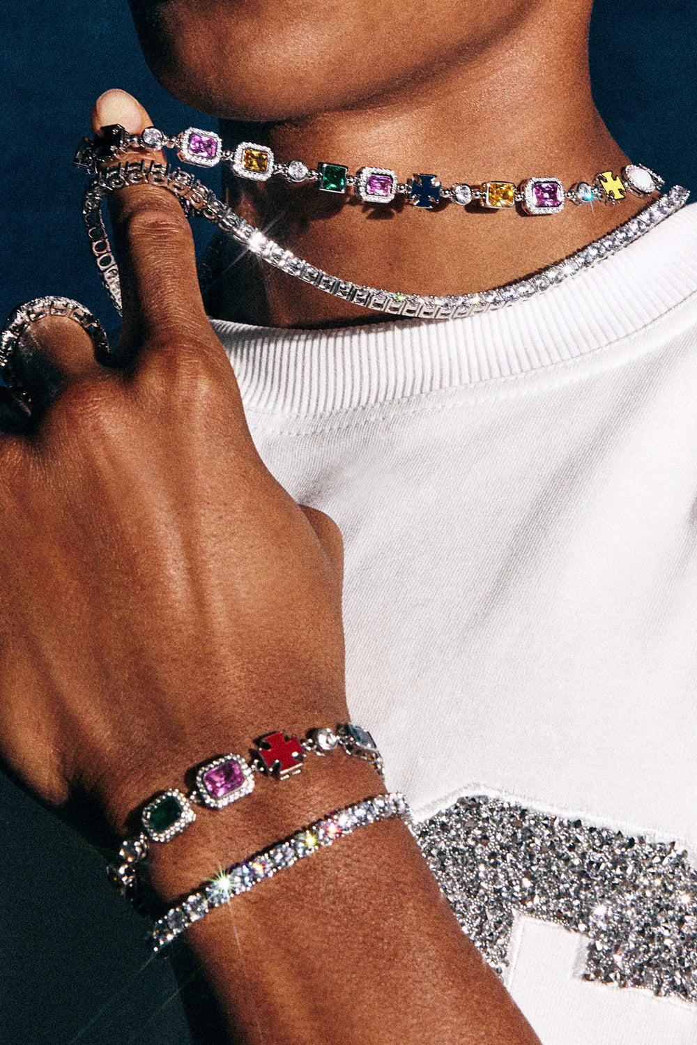 CERNUCCI - Multi Gemstone Motif Bracelet