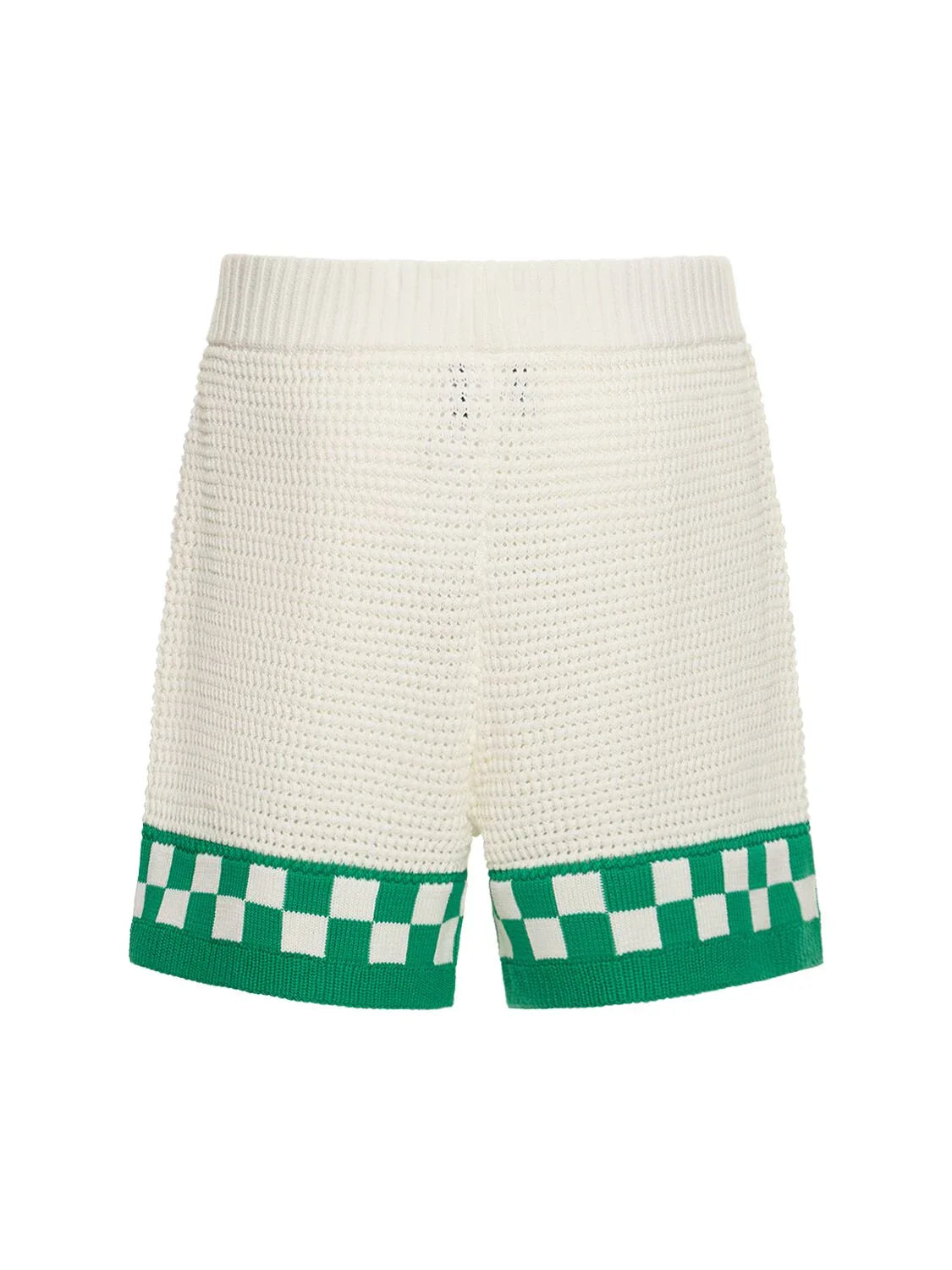 CASABLANCA Crochet-knit T Shirt & Shorts White Green