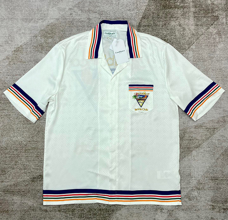 CASABLANCA Tennis Club IconSilk Set Shirt+Short
