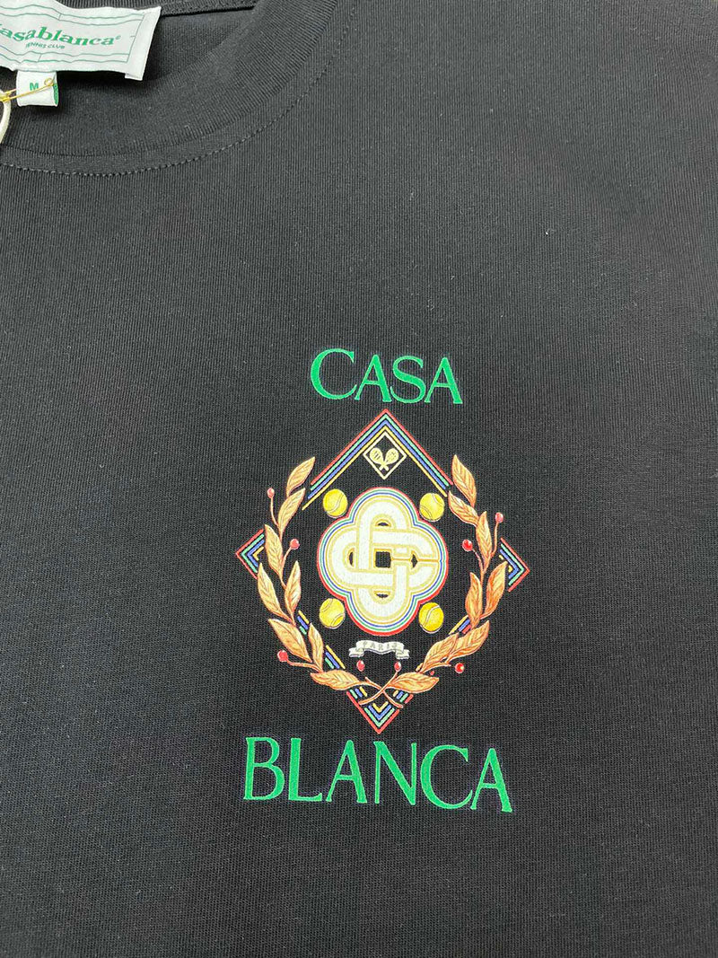 CASABLANCA Championship Diamond T-shirt Black
