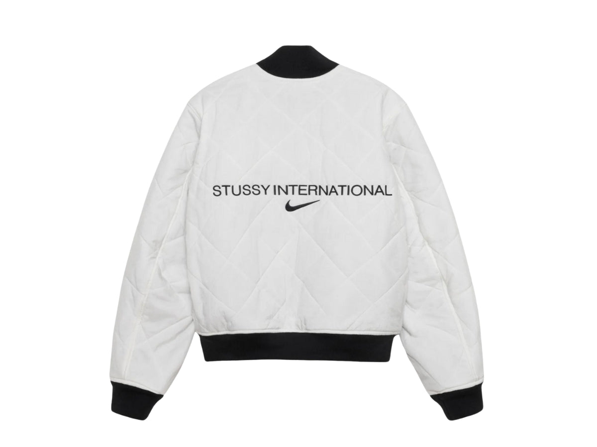 Stussy x Nike Varsity Jacket Black Sail
