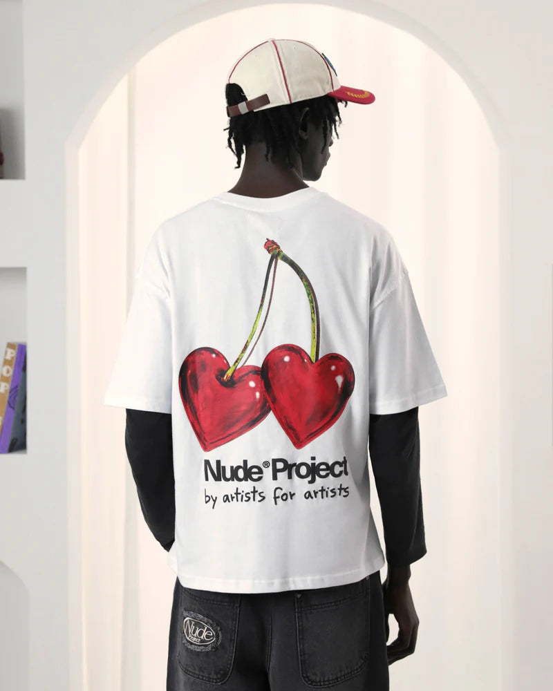 Nude Project Juicy Cherry Tee White