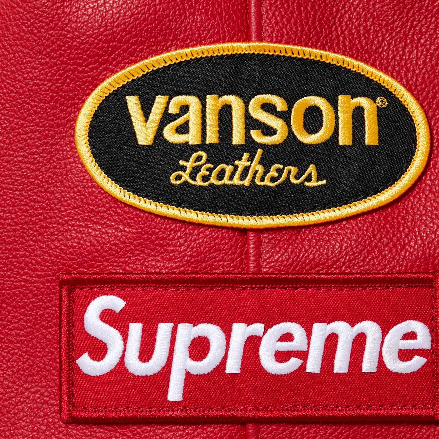 Supreme Vanson Leathers Hooded Work Jacket Red