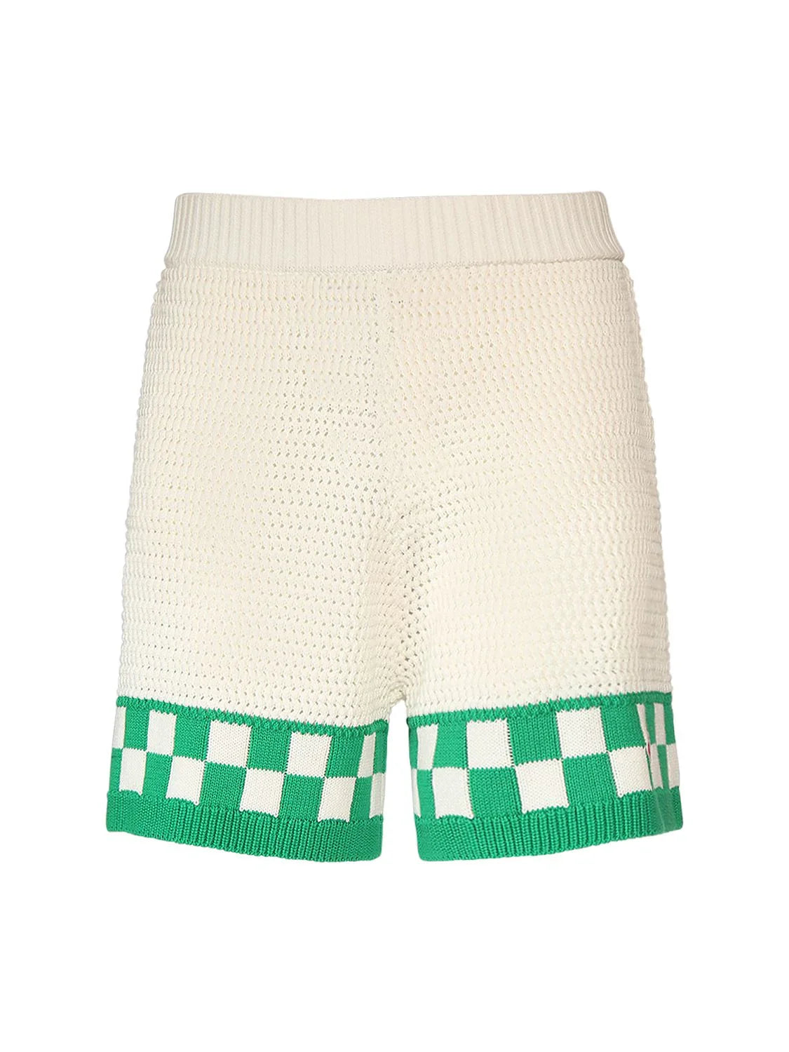 CASABLANCA Crochet-knit T Shirt & Shorts White Green