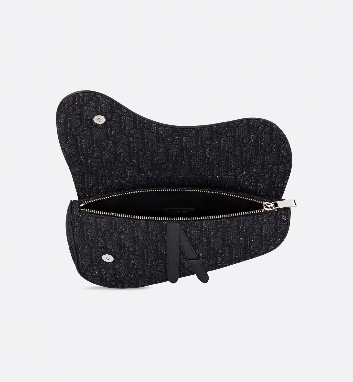 Dior Saddle Bag Oblique in black jacquard