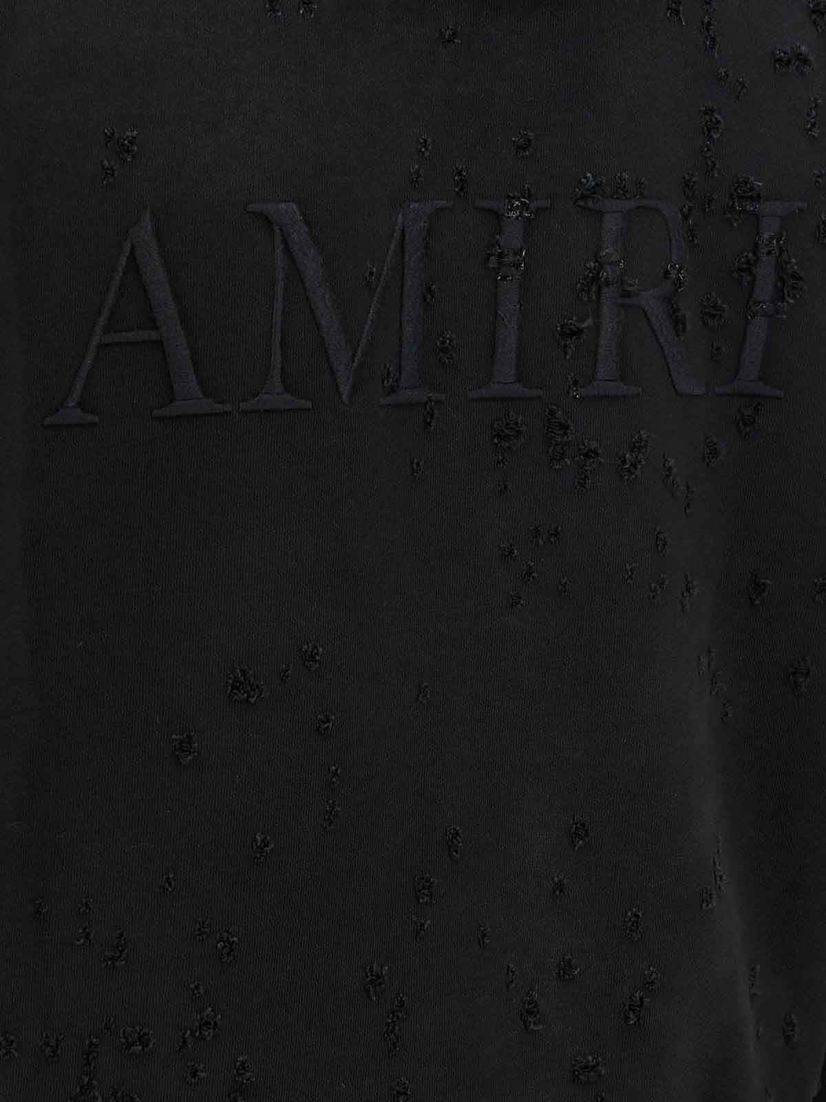 AMIRI MA Shotgun Embroidered Hoodie Black