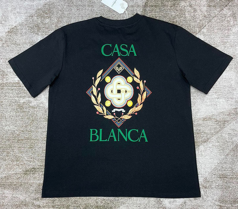 CASABLANCA Championship Diamond T-shirt Black