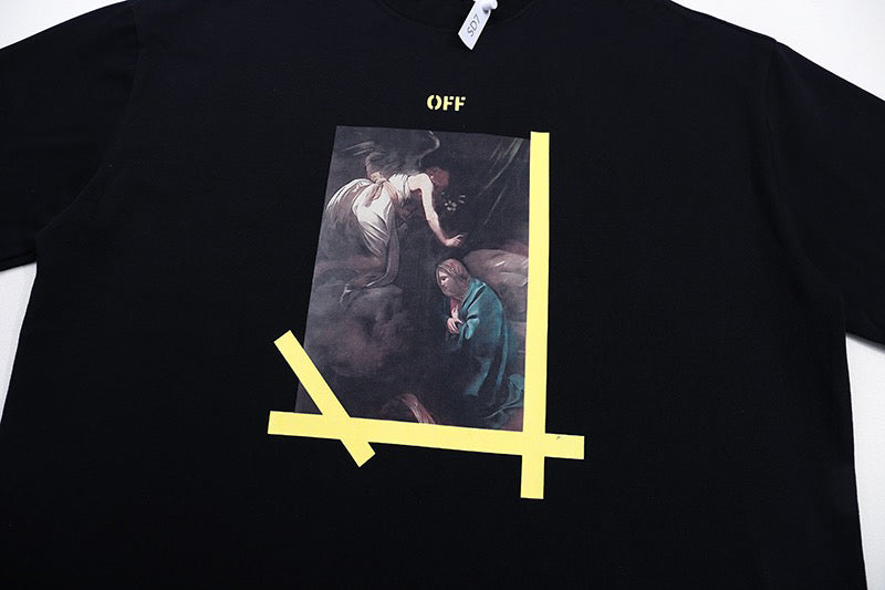 OFF-WHITE Arrows Caravaggio Annunciation T-Shirt Black