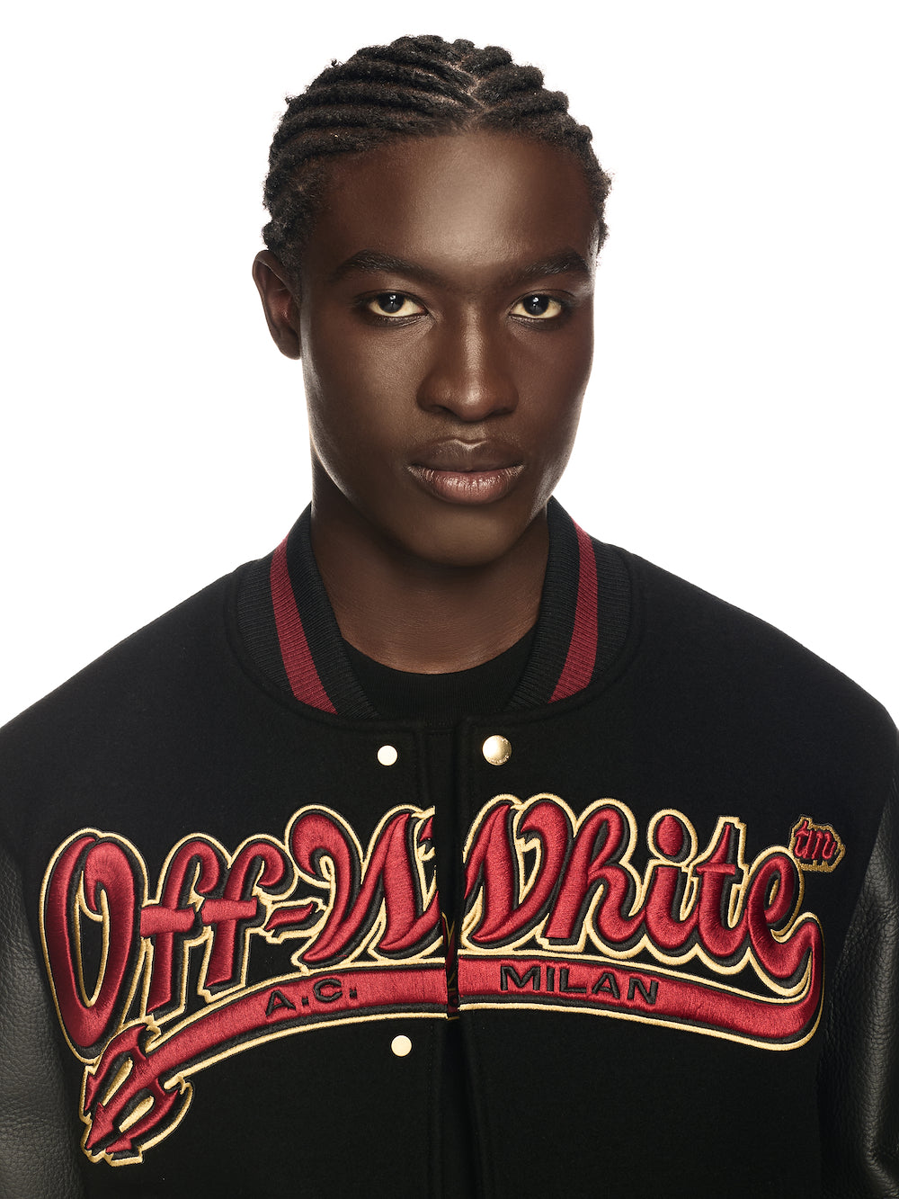 Off-White C/O Ac Milan Varsity in black