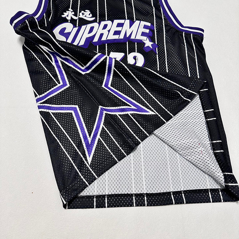 Supreme Star Basketball Jersey Black/Purple